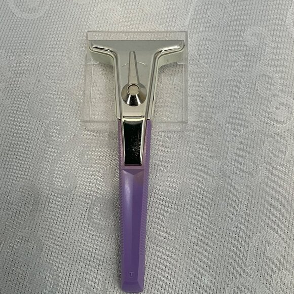 Vintage Gillette Techmatic Adjustable Razor With Purple Handle - Picture 1 of 5